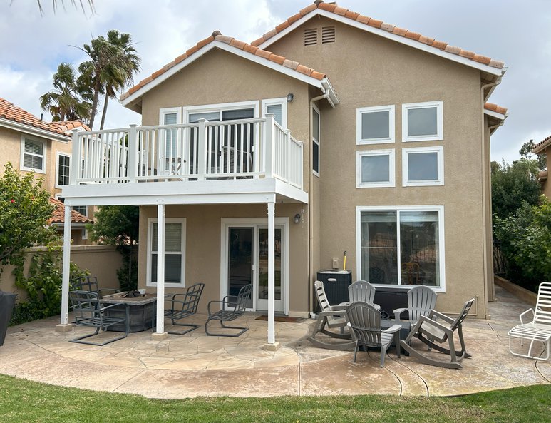 Dana Point residence's rear exterior before deck extension.